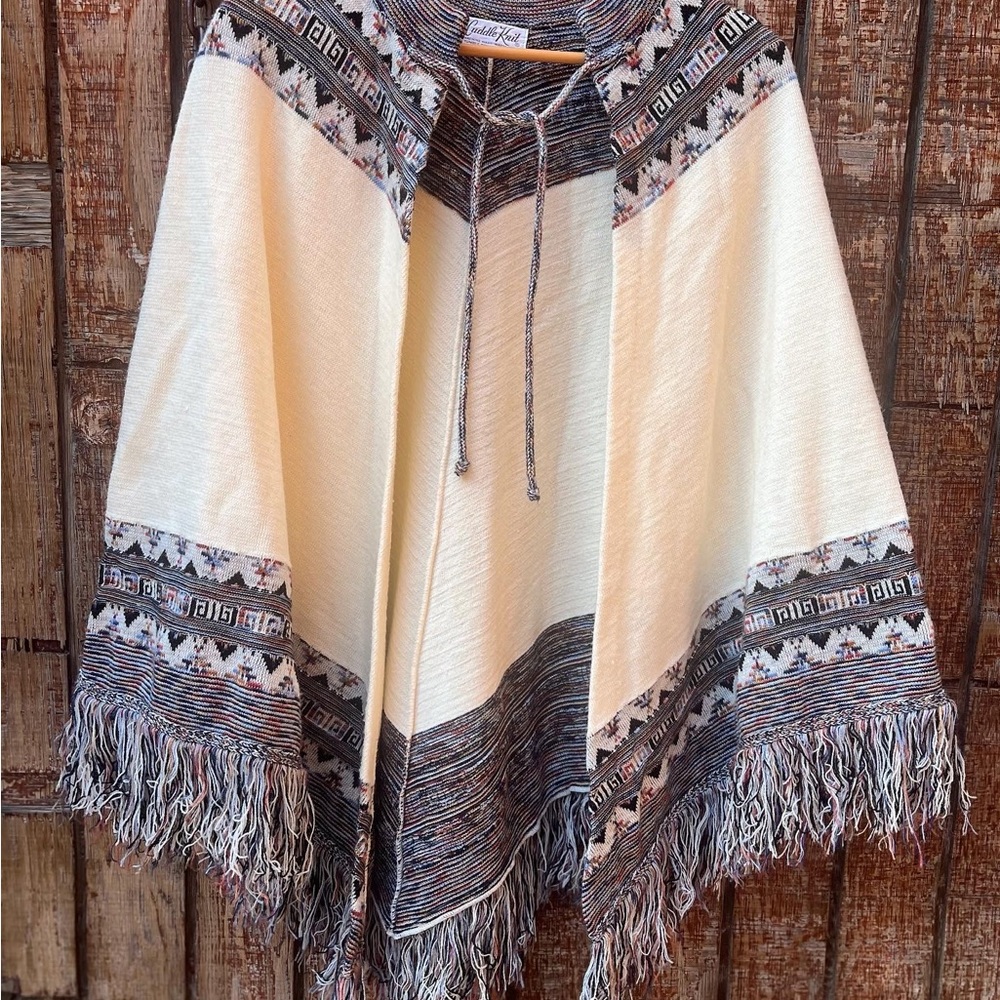 Vintage Rainbow Fair Isle Poncho by Cuddle Knits